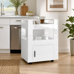 Kitchen Trolley with 2 Shelves for Easy Use