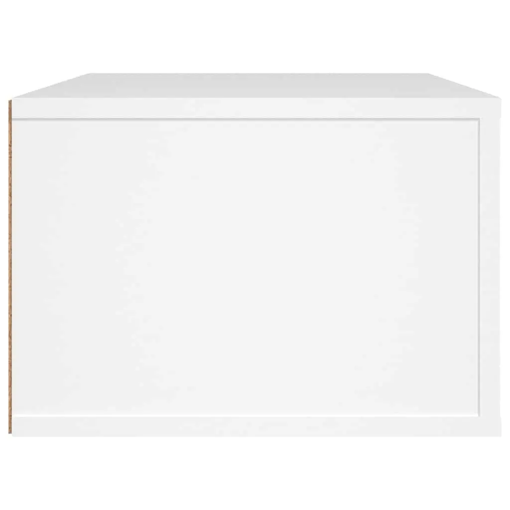 Hanging TV Cabinet White Wall-Mounted Media Storage Unit Engineered Wood Drawers