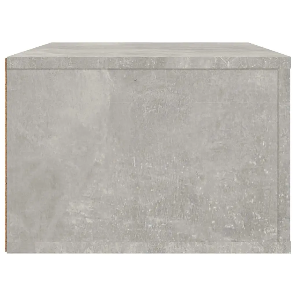 Hanging TV Cabinet Wall-Mounted Media Unit Grey Engineered Wood Storage Drawers