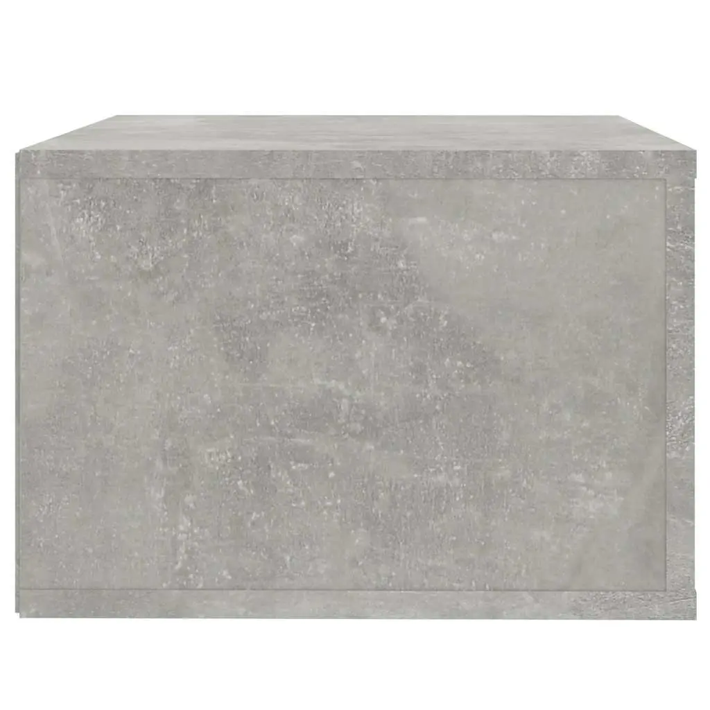 Floating Grey Bedside Cabinets Wall-Mounted Storage Units 50x36x25 cm Pair