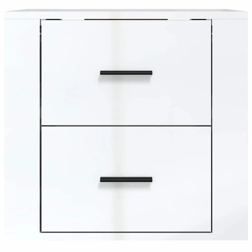 Wall-mounted Bedside Cabinet White 50x36x47cm Floating Storage Organiser