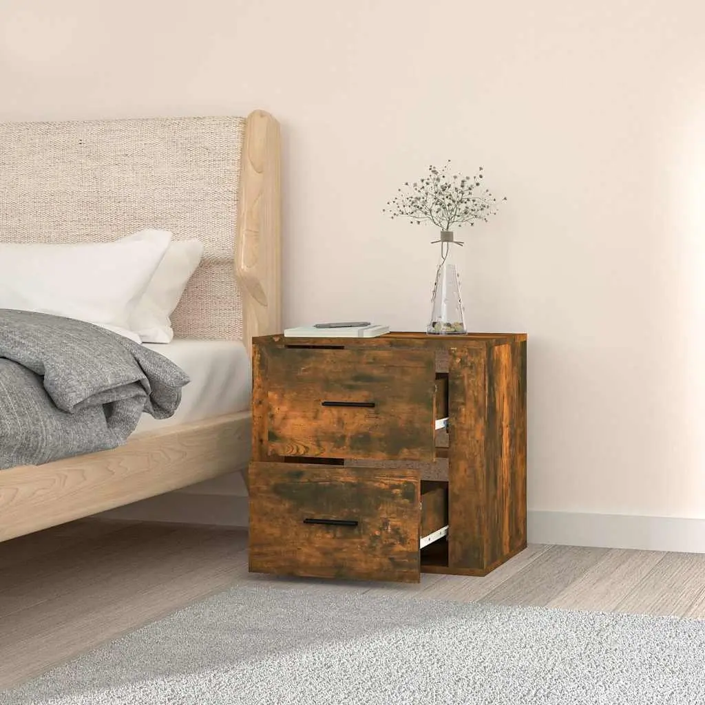 Wall-mounted Cabinet Brown Floating Storage Organizer Bedroom 50x36x47cm