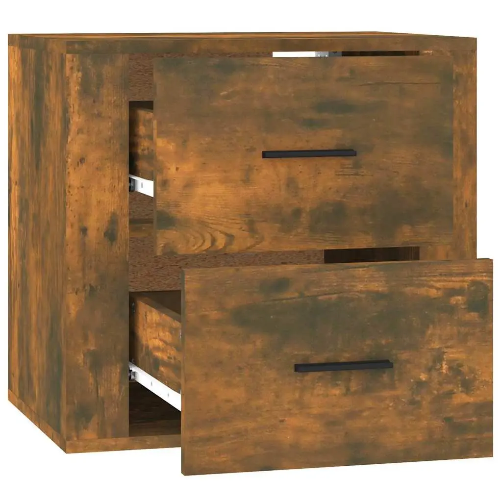 Wall-mounted Cabinet Brown Floating Storage Organizer Bedroom 50x36x47cm