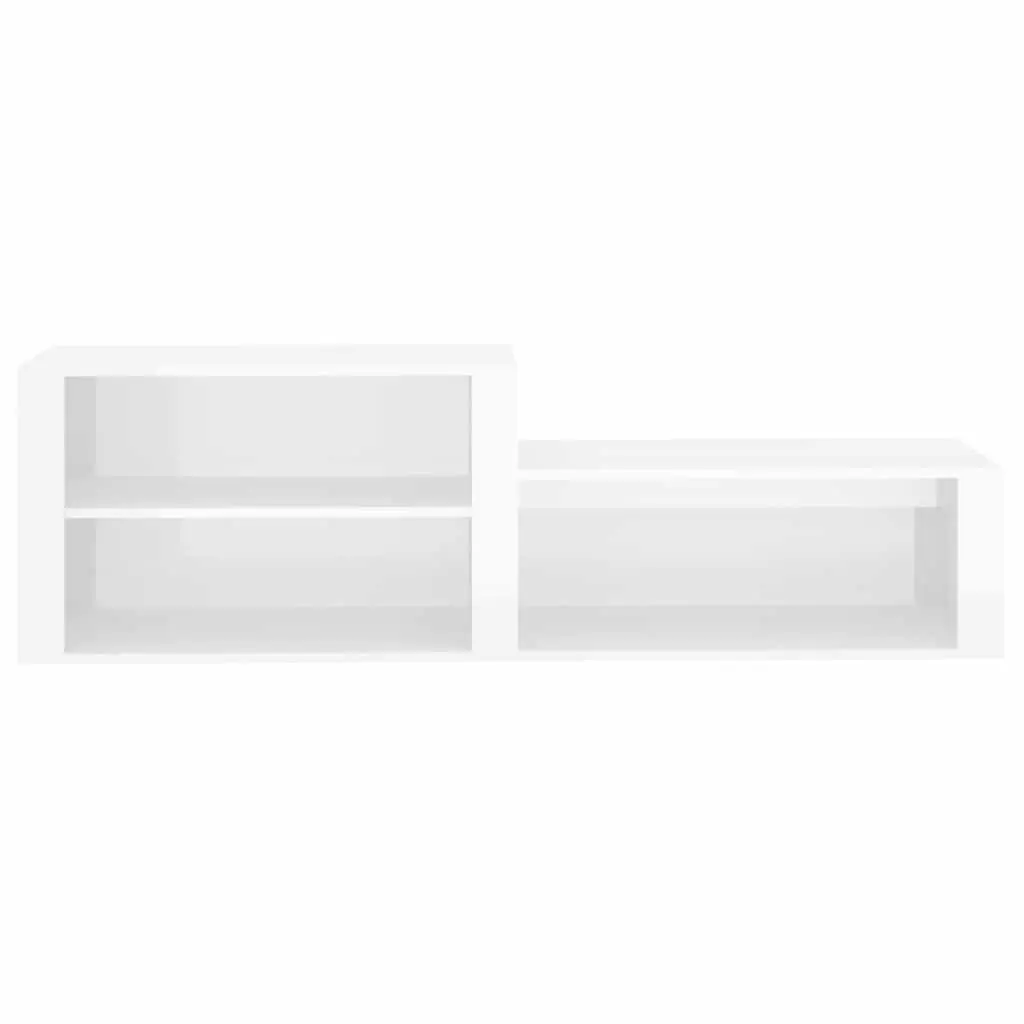 Shoe Cabinet White Engineered Wood Multiple Compartments Stable Top