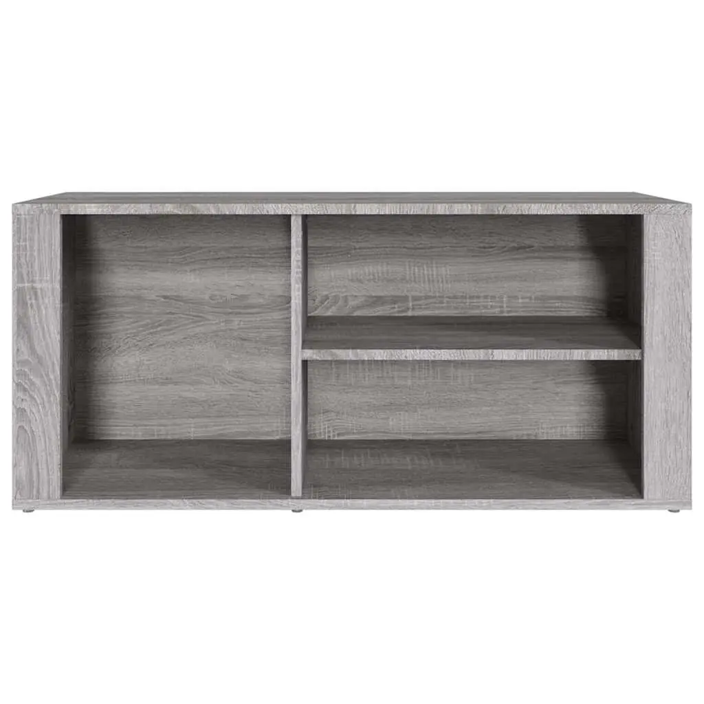 Shoe Cabinet Grey 100x35x45 cm Storage Organiser Engineered Wood