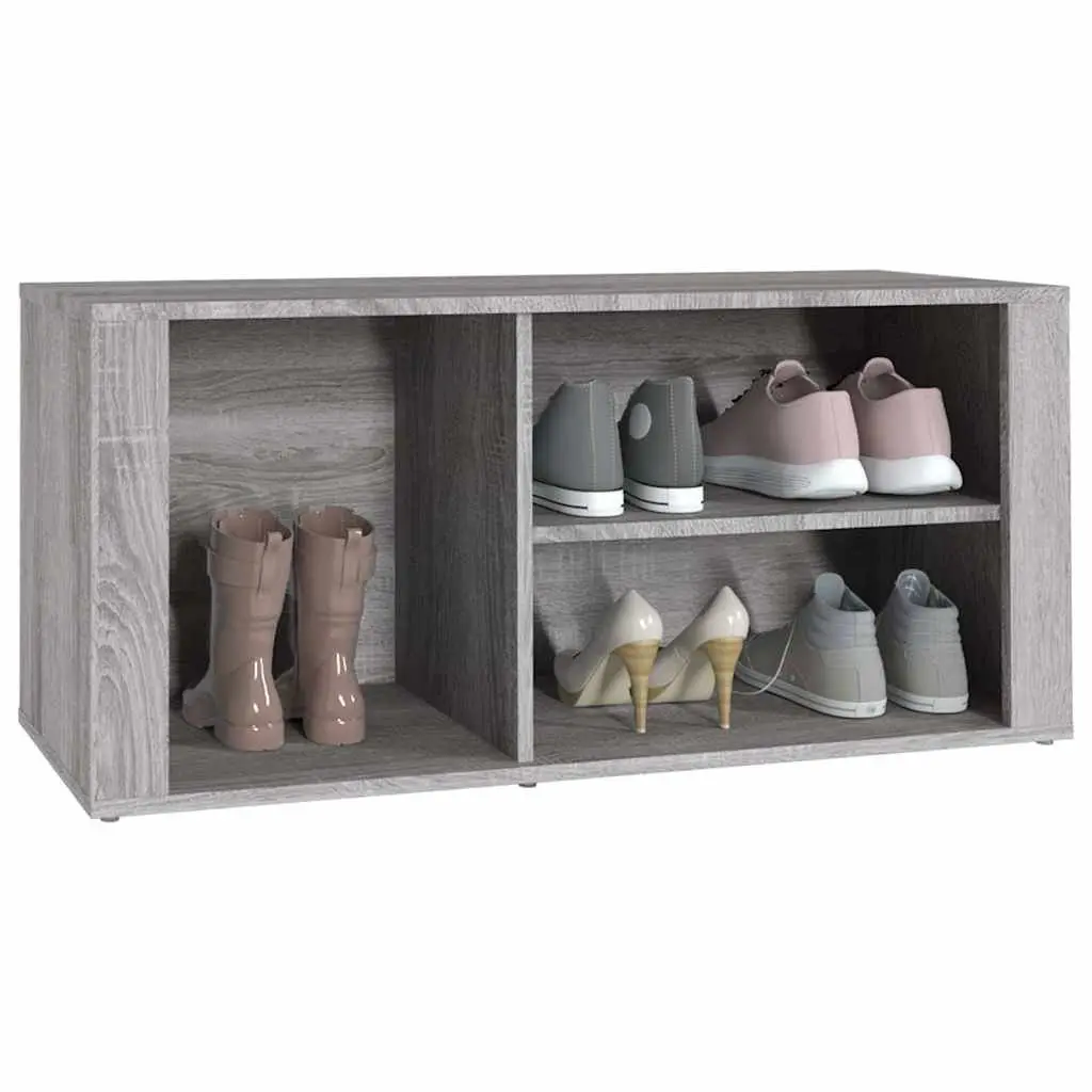 Shoe Cabinet Grey 100x35x45 cm Storage Organiser Engineered Wood