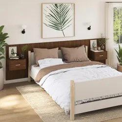 Compact Brown Oak Bedside Cabinets: Space-Saving Design