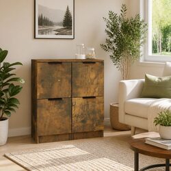 Concise and Reliable Sideboard Cabinet in Brown