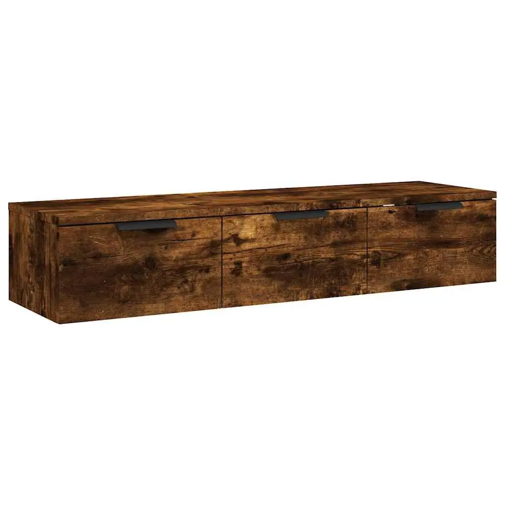 Wall Cabinet Storage Floating Shelf Brown Engineered Wood 102x30x20cm