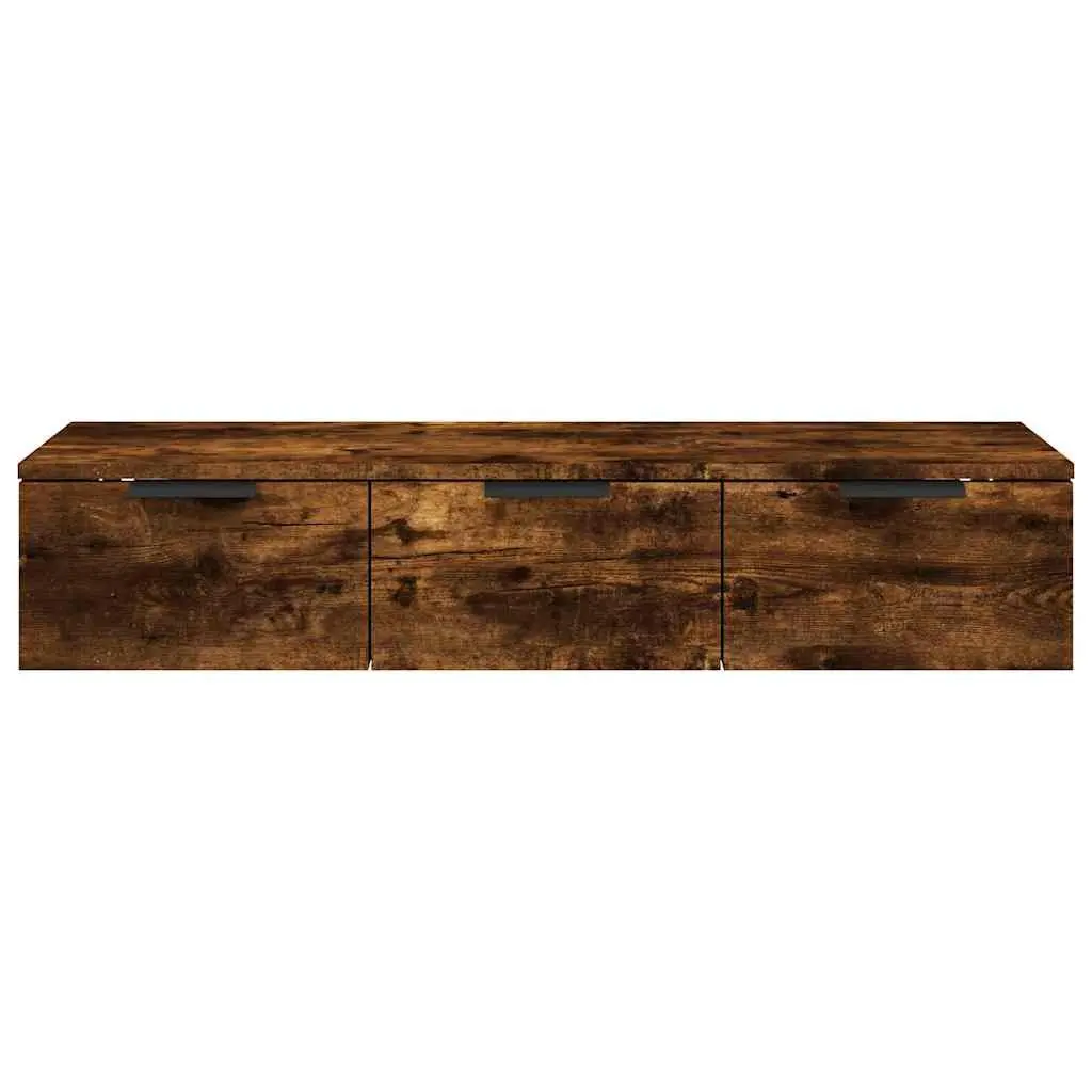 Wall Cabinet Storage Floating Shelf Brown Engineered Wood 102x30x20cm