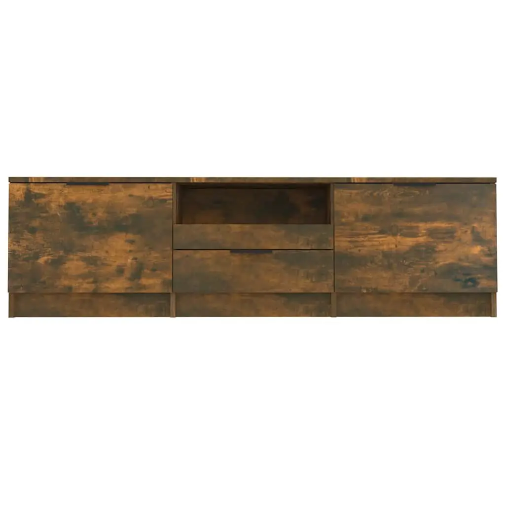 TV Cabinet Brown Engineered Wood 140 x 35 x 40 cm Storage Compartments Drawer Organiser