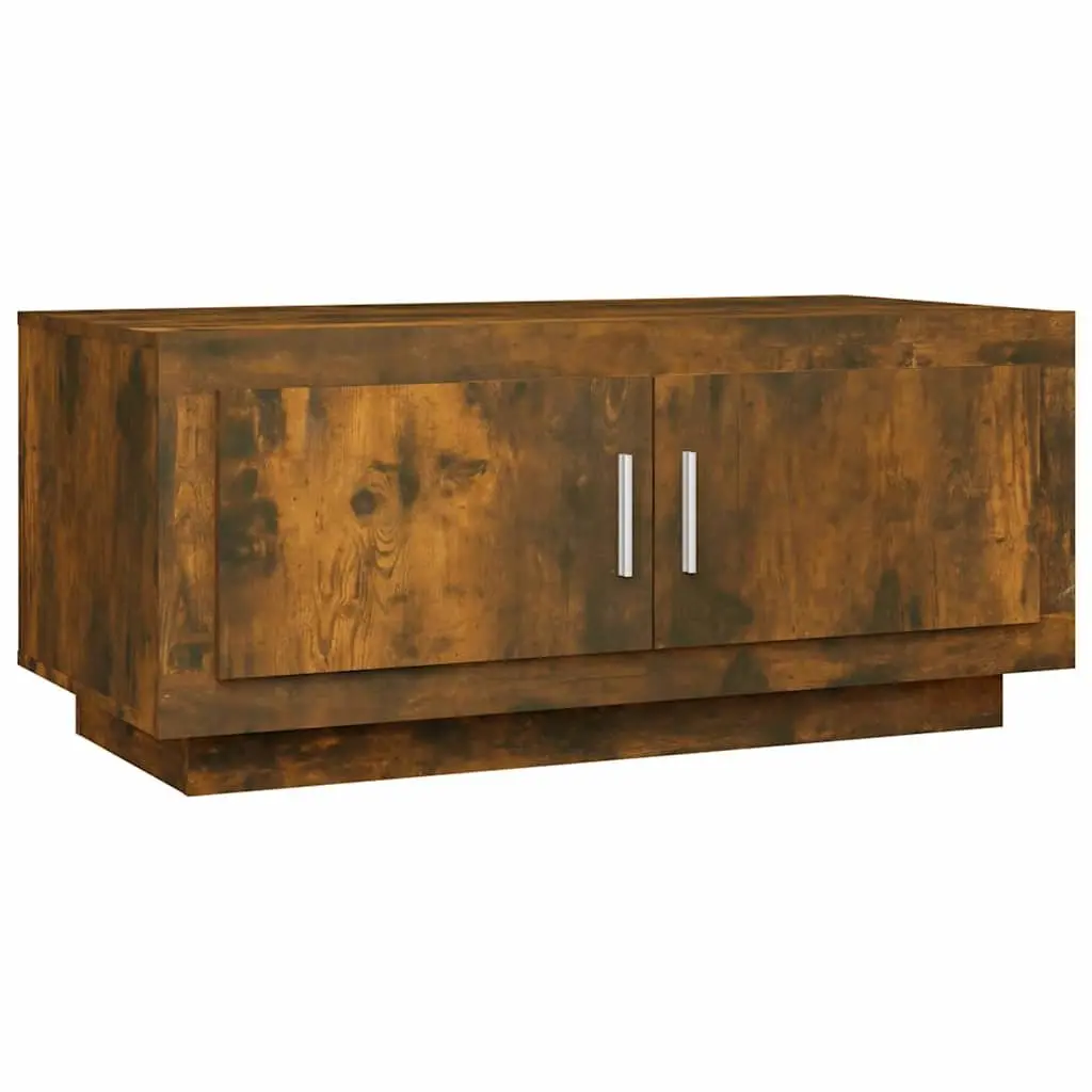 Coffee Table Brown Engineered Wood Living Room Storage Display