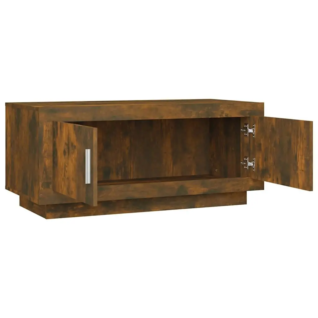 Coffee Table Brown Engineered Wood Living Room Storage Display