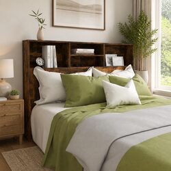 Headboard Cabinet with Four Storage Compartments