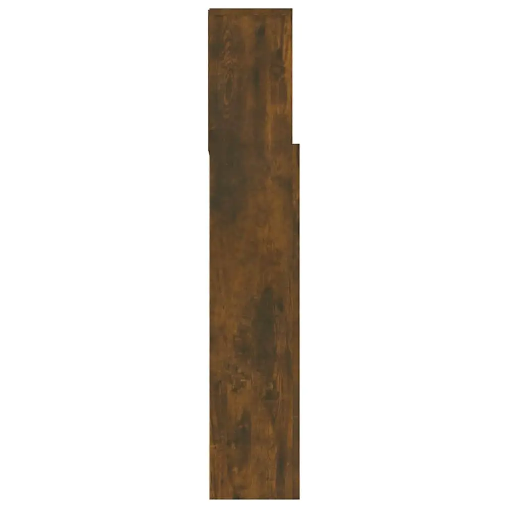Headboard Cabinet Brown 180cm Wall-Mounted Storage Bookcase