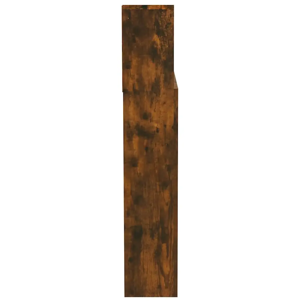 Headboard Cabinet Storage Brown 200 cm Wall-Mounted Bedroom Organiser