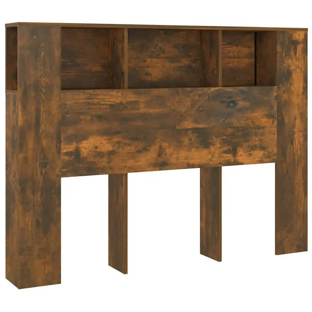 Wall-Mounted Headboard Cabinet with Five Compartments