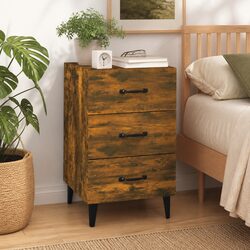 Brown Bedside Cabinet Featuring 3 Spacious Drawers