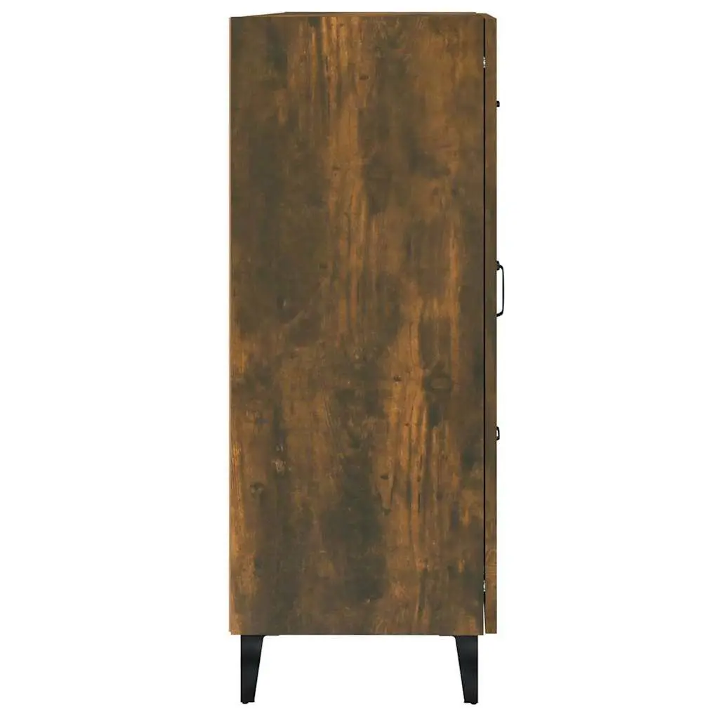 Sideboard Brown Engineered Wood 69.5x34x90cm Storage Cabinet with Multiple Compartments for Living Room