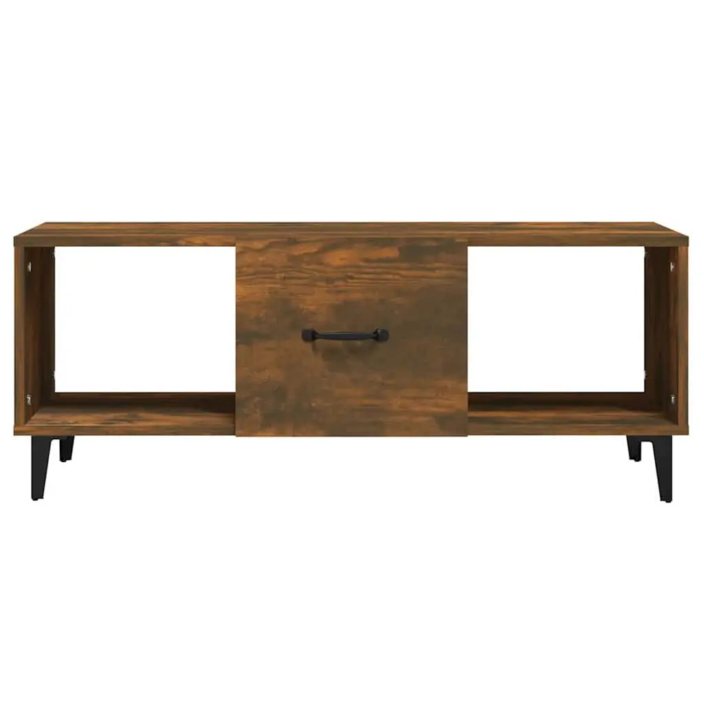 Coffee Table with Storage Compartments Brown Engineered Wood Living Room