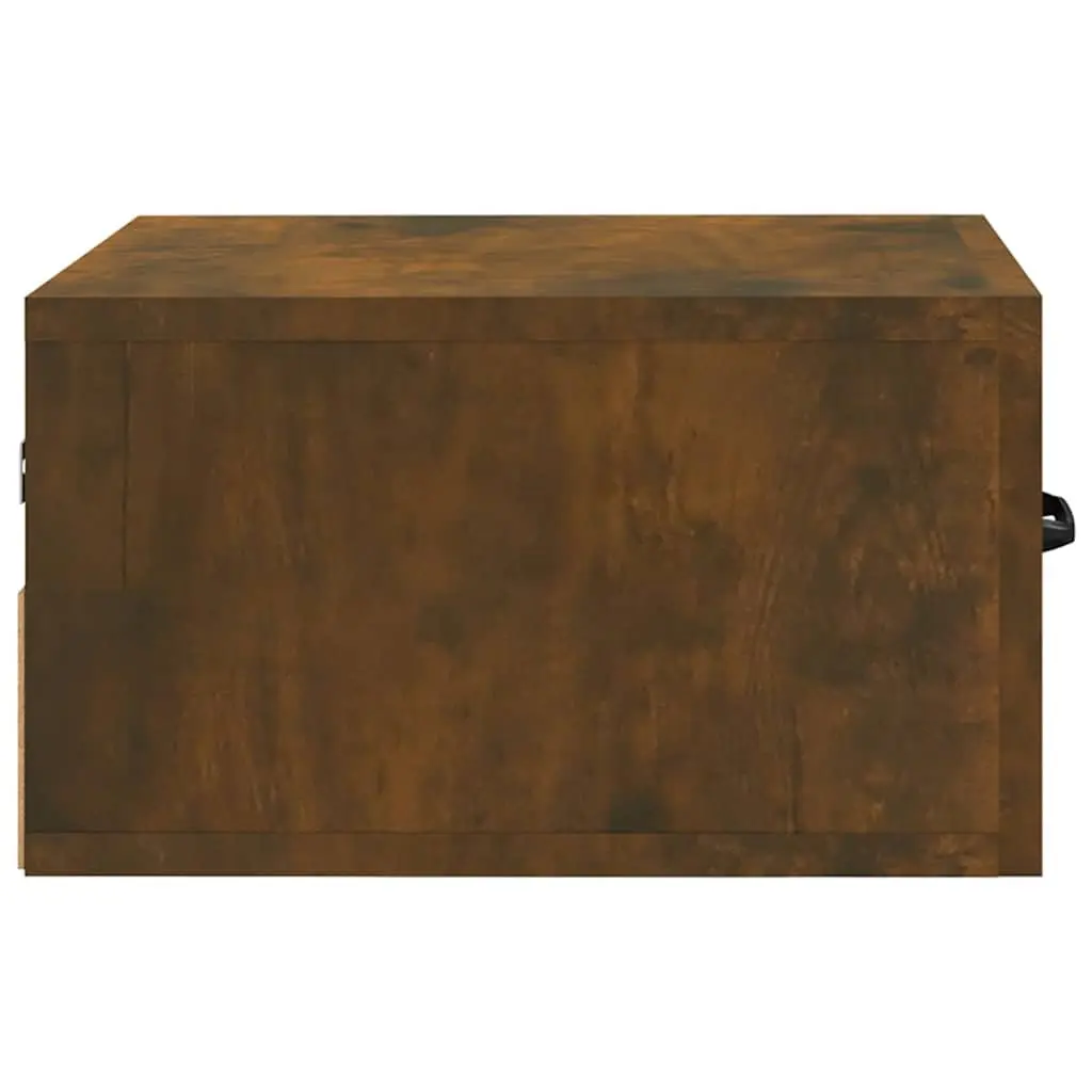 Wall-mounted Bedside Cabinet Brown 2 pcs Floating Storage Bedroom Nightstand