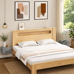 Simple and Strong Grey Wall-mounted Nightstand Set