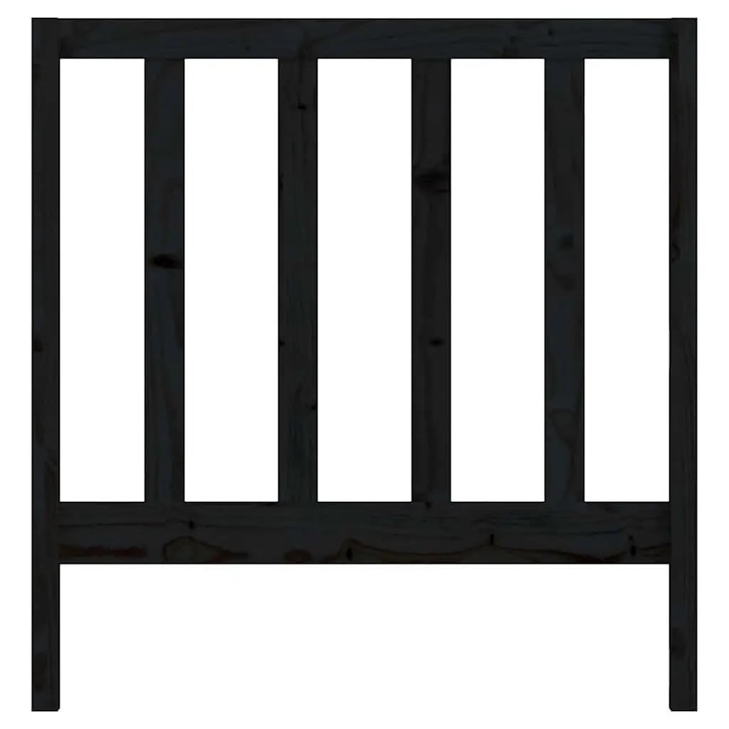Black Solid Pine Bed Headboard 96cm Rustic Style Bedroom Furniture