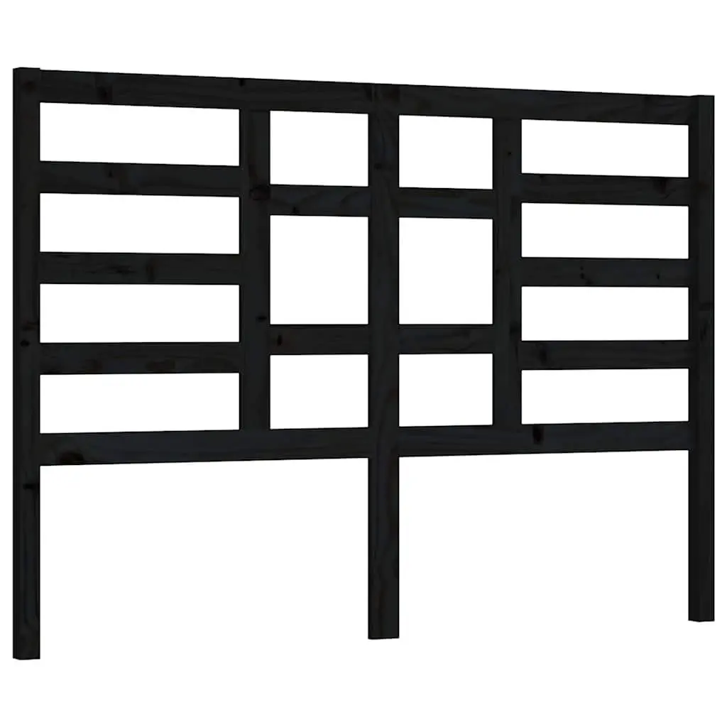 Solid Wood Black Bed Headboard 141cm Suitable for Various Bedroom Styles