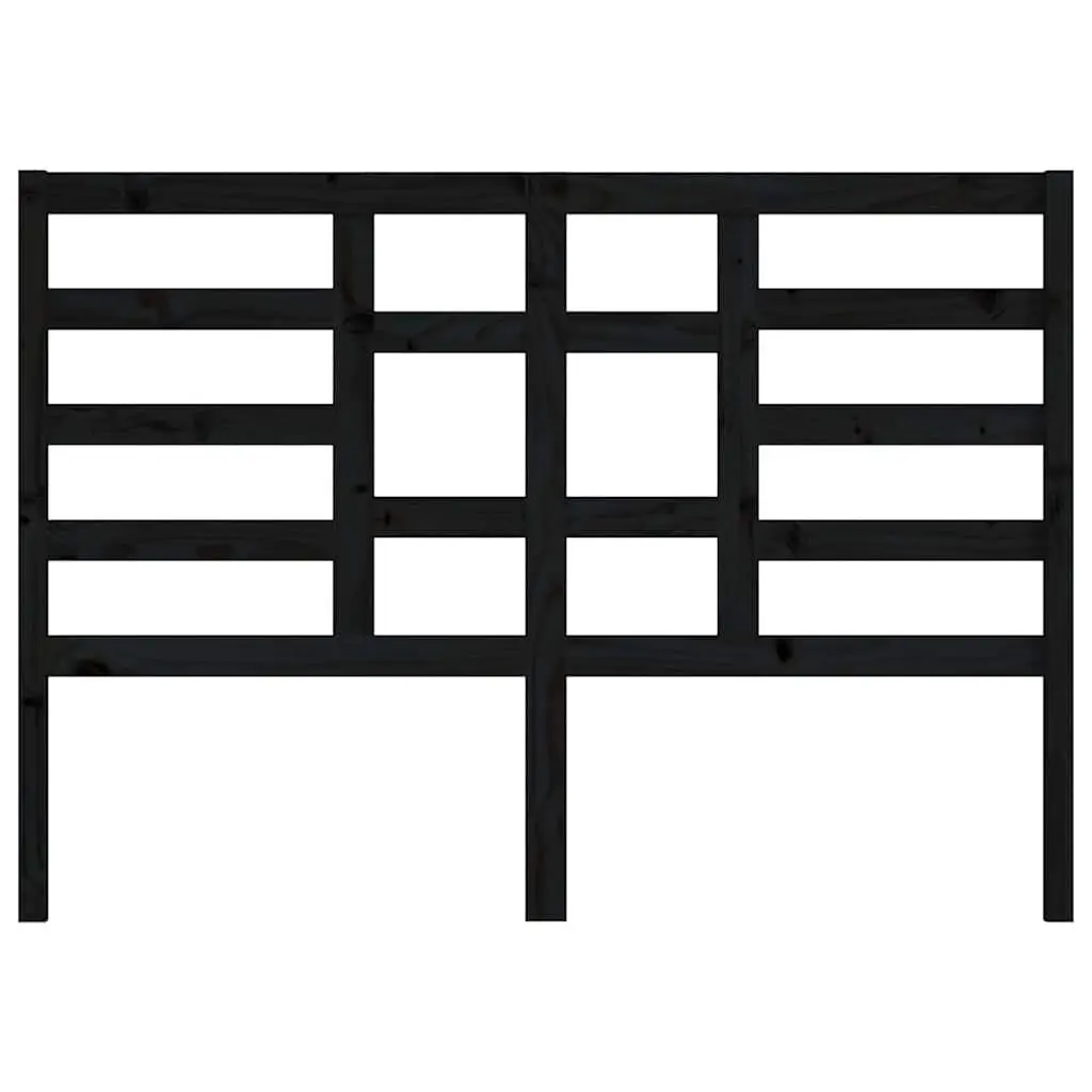 Solid Wood Black Bed Headboard 141cm Suitable for Various Bedroom Styles