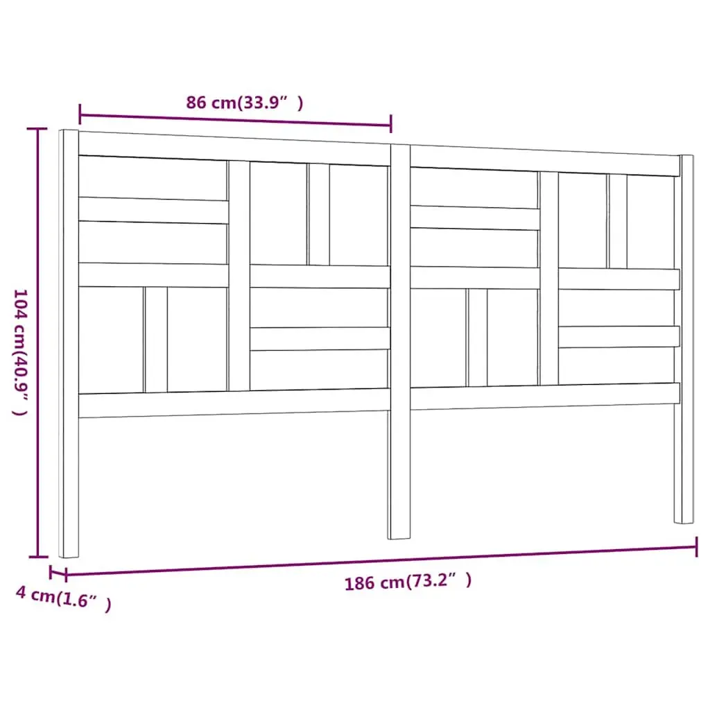 White Wooden Bed Headboard 186cm for Any Bed