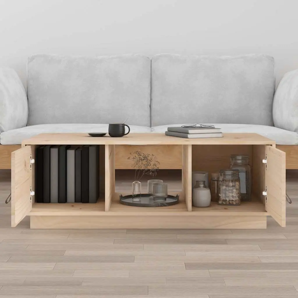 Coffee Table Brown 100x50x35 cm with Storage Compartments