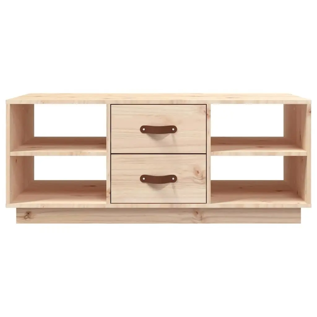 Coffee Table Brown 100x50x41 cm Solid Wood with Storage Drawers and Shelves