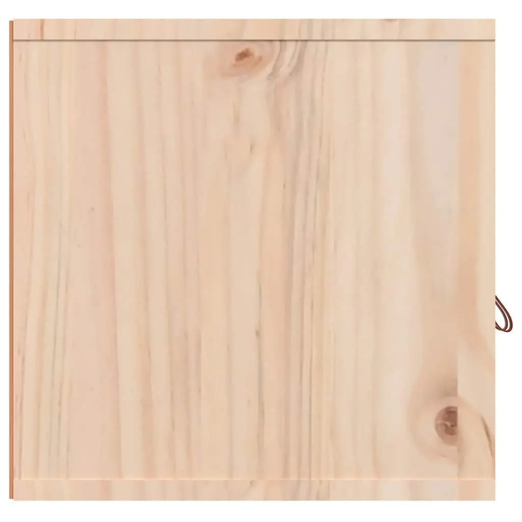 Wall Mounted Storage Cabinet Brown Solid Pine Wood 80x30x30 cm Space Saving Organizer
