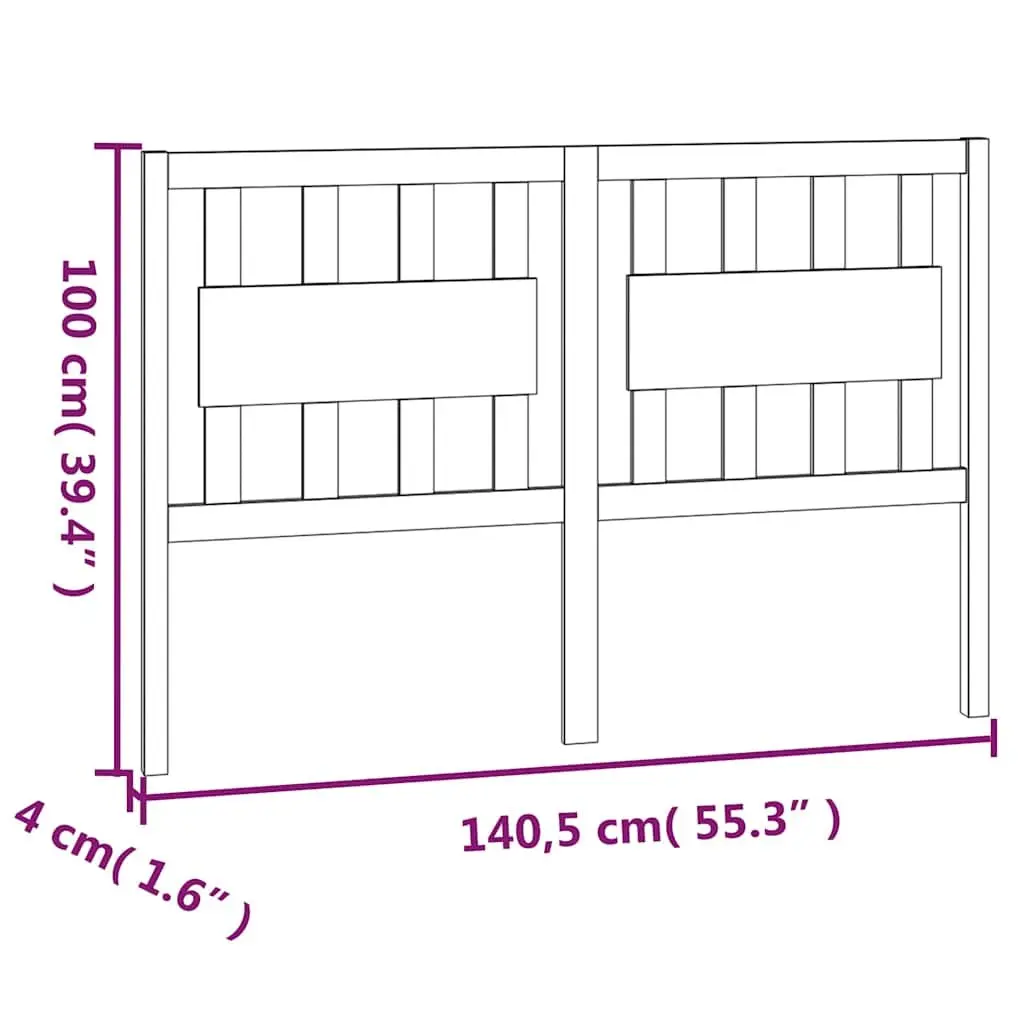 Wooden Headboard 140.5 cm Solid Pine Wood