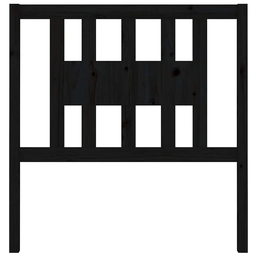 Headboard Black 96 cm Solid Wood Pine Bed Frame Bedroom Furniture Rustic Design