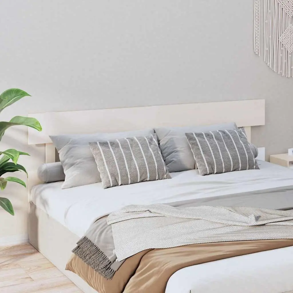 Solid Wood Bed Headboard White 184cm Backrest Support