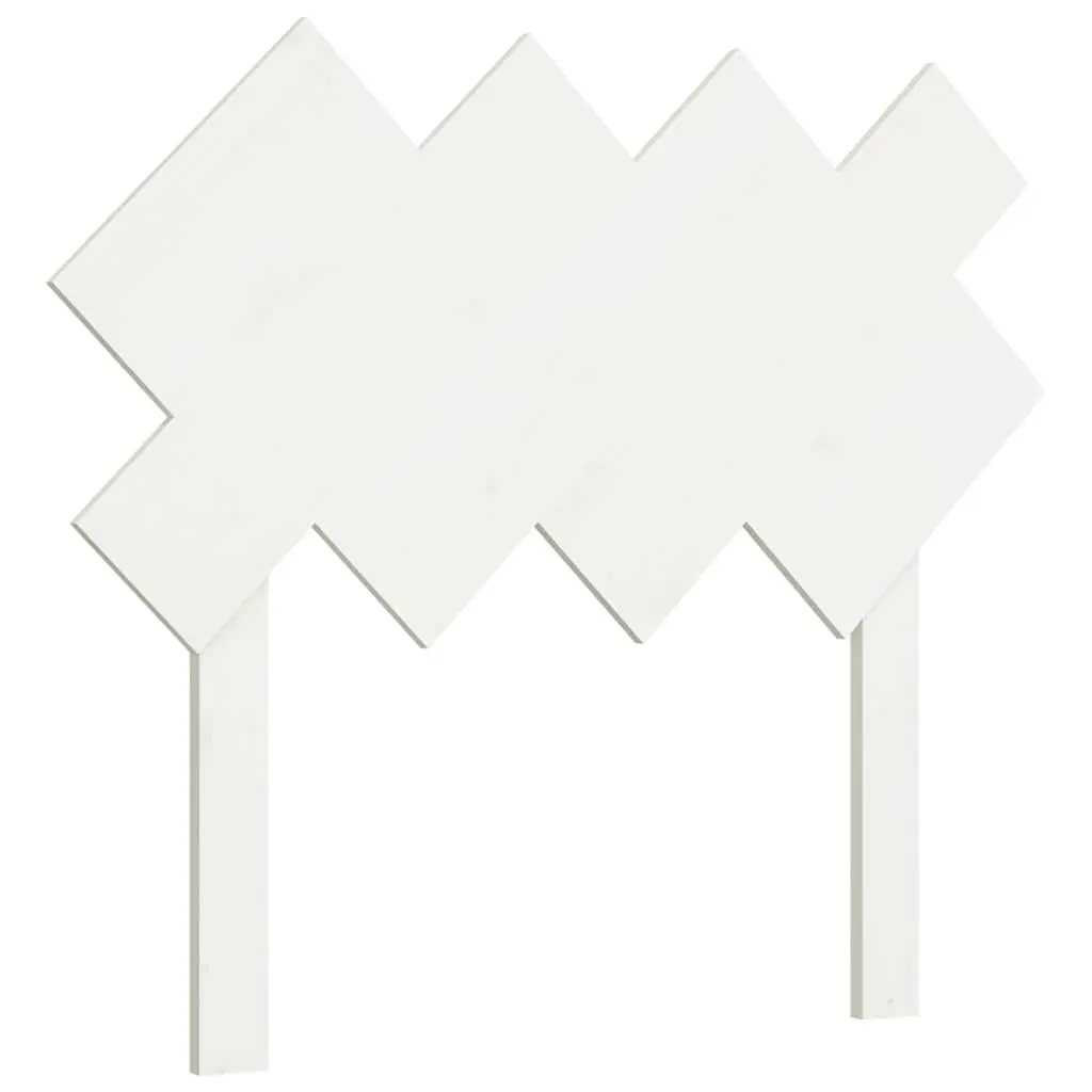Bed Headboard White 92cm Solid Pine Wood Natural Grain Rustic Character