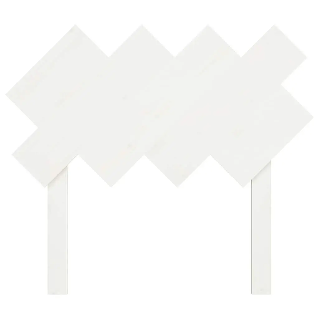 Bed Headboard White 92cm Solid Pine Wood Natural Grain Rustic Character