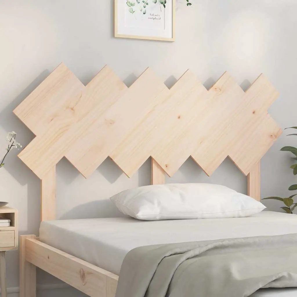 Bed Headboard 132 cm Solid Pine Wood Brown Bedroom Furniture Rustic Design