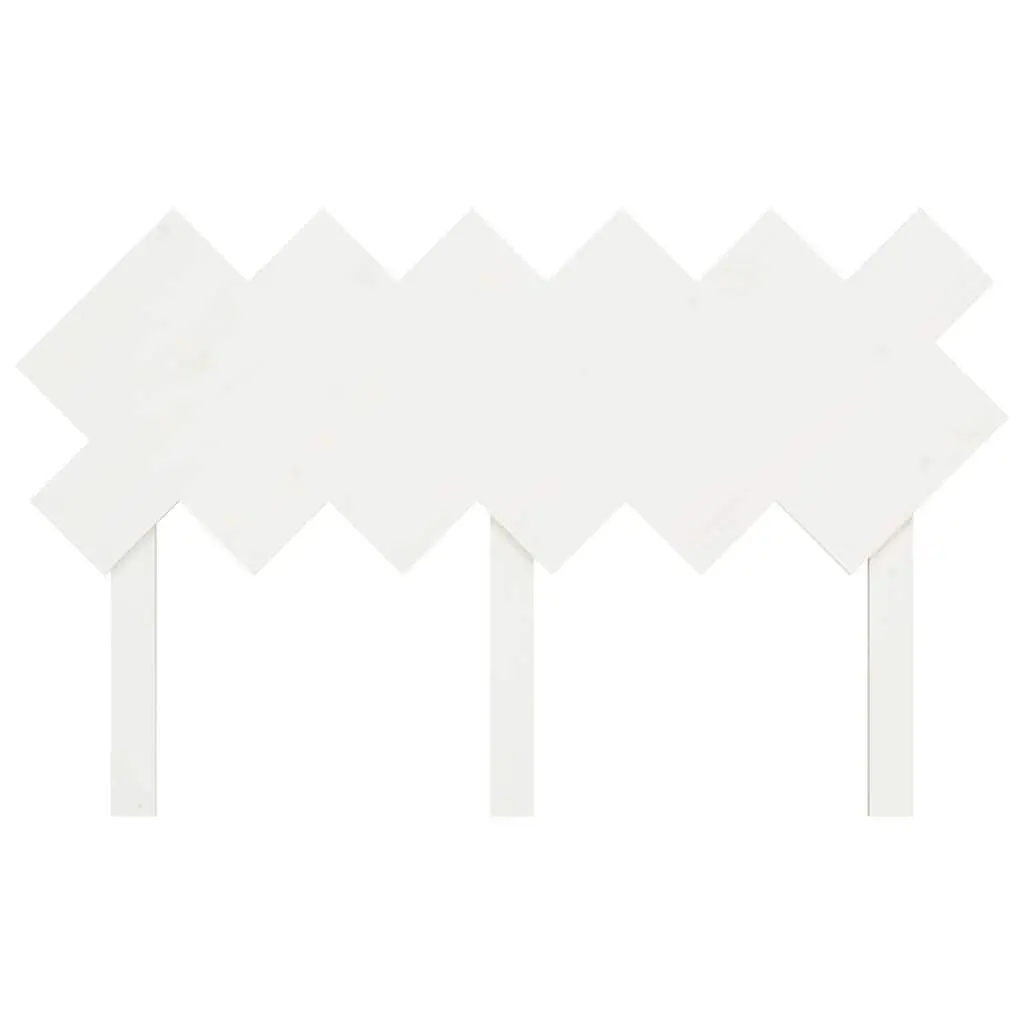 Bed Headboard White 132 cm Solid Pine Wood Bedroom Furniture Wall Mount