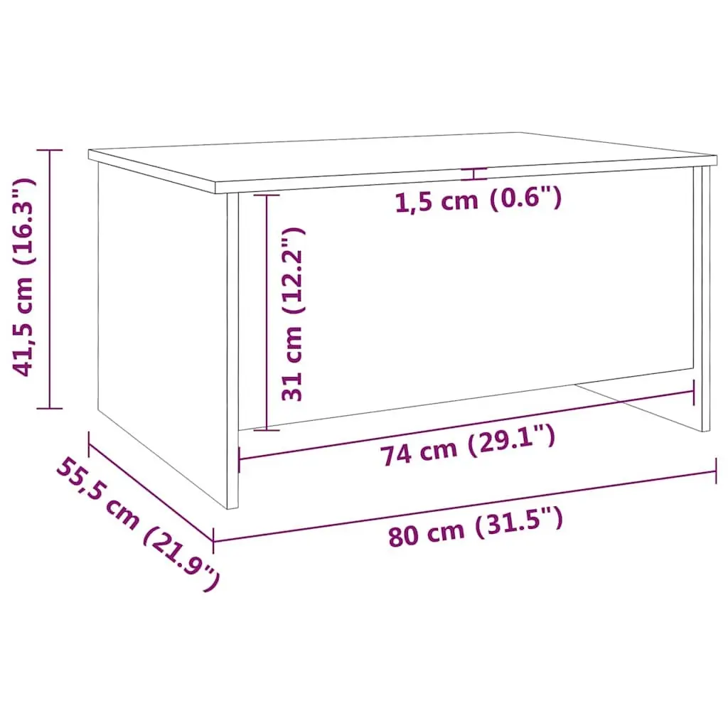 Coffee Table Grey Sonoma Lift-Top Design Hidden Storage Compartment Living Room