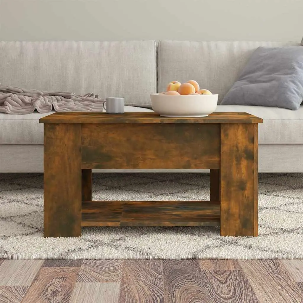 Coffee Table Lift Top Brown Engineered Wood Storage Living Room Furniture