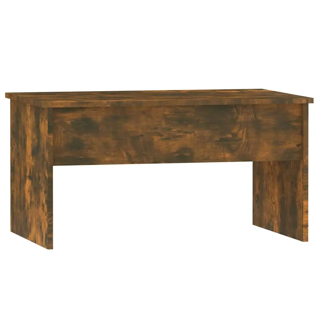 Coffee Table Lift Top Storage Compartment Smoked Oak Modern Living Room