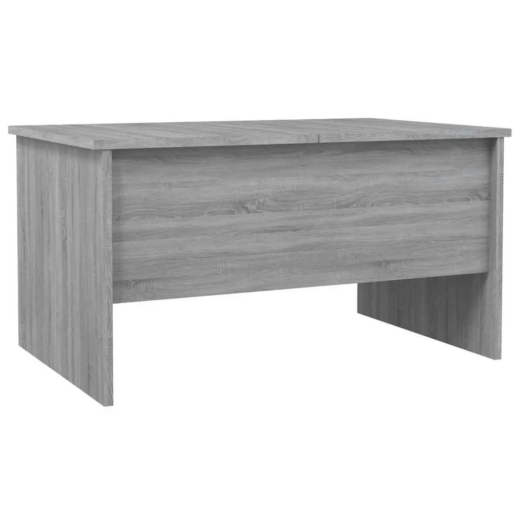 Adjustable Coffee Table Grey Sonoma with Liftable Top and Storage Compartments
