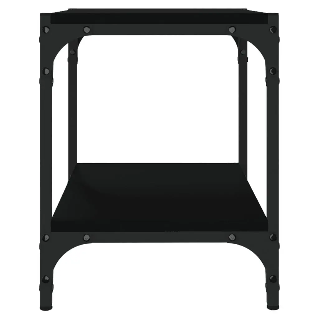 TV Cabinet Black 40x33x41 cm Industrial Style Storage Unit with Shelves