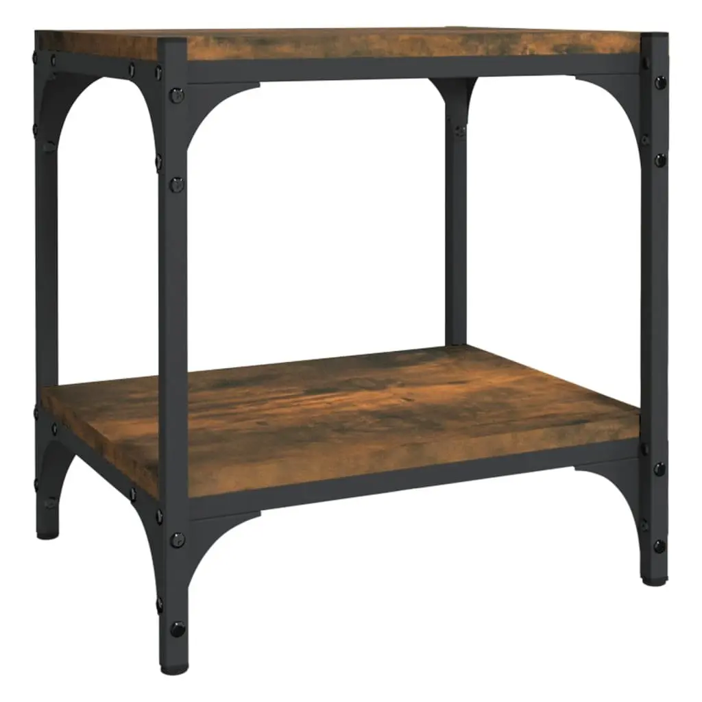 TV Cabinet with 2 Shelves Living Room Storage Unit Brown Industrial Style