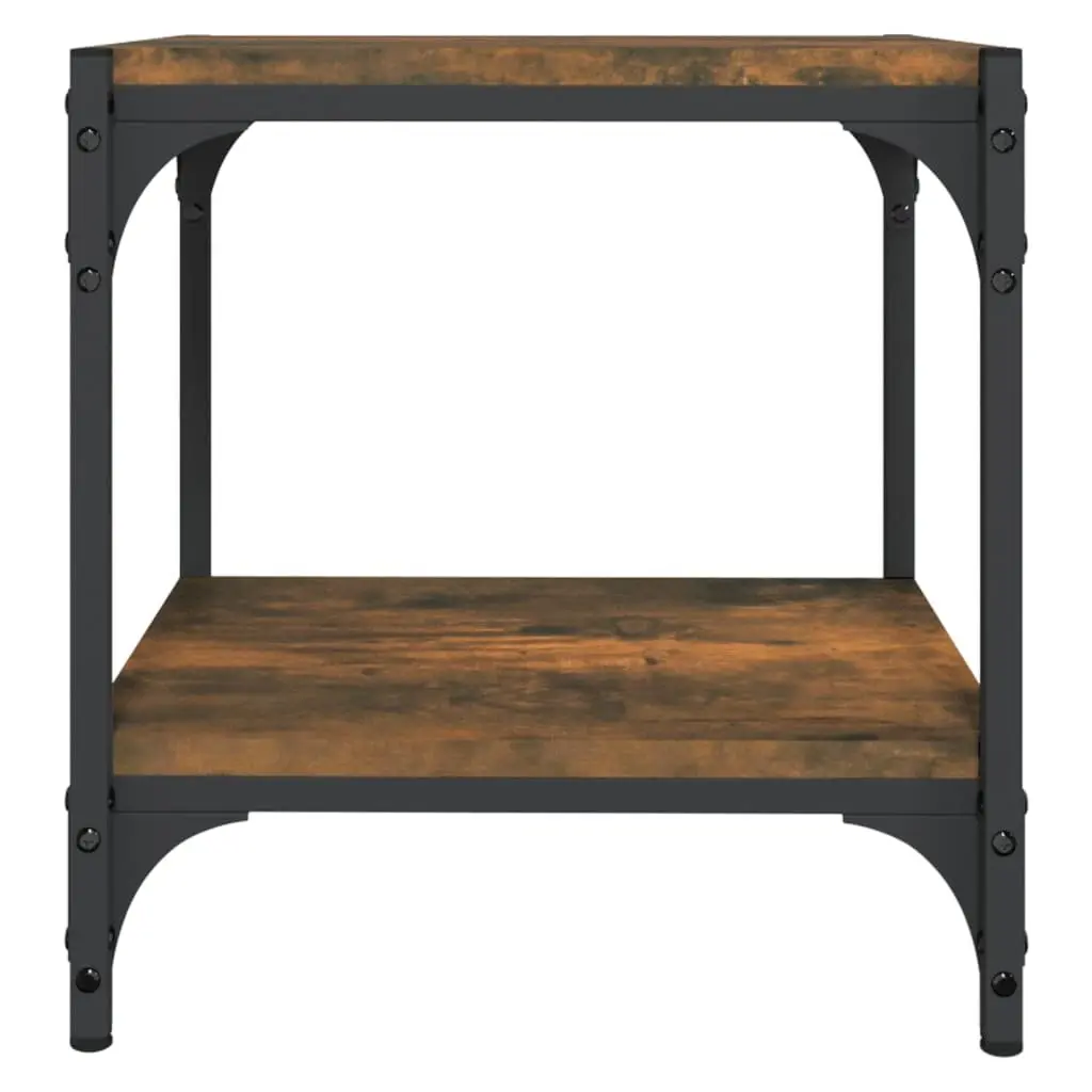 TV Cabinet with 2 Shelves Living Room Storage Unit Brown Industrial Style