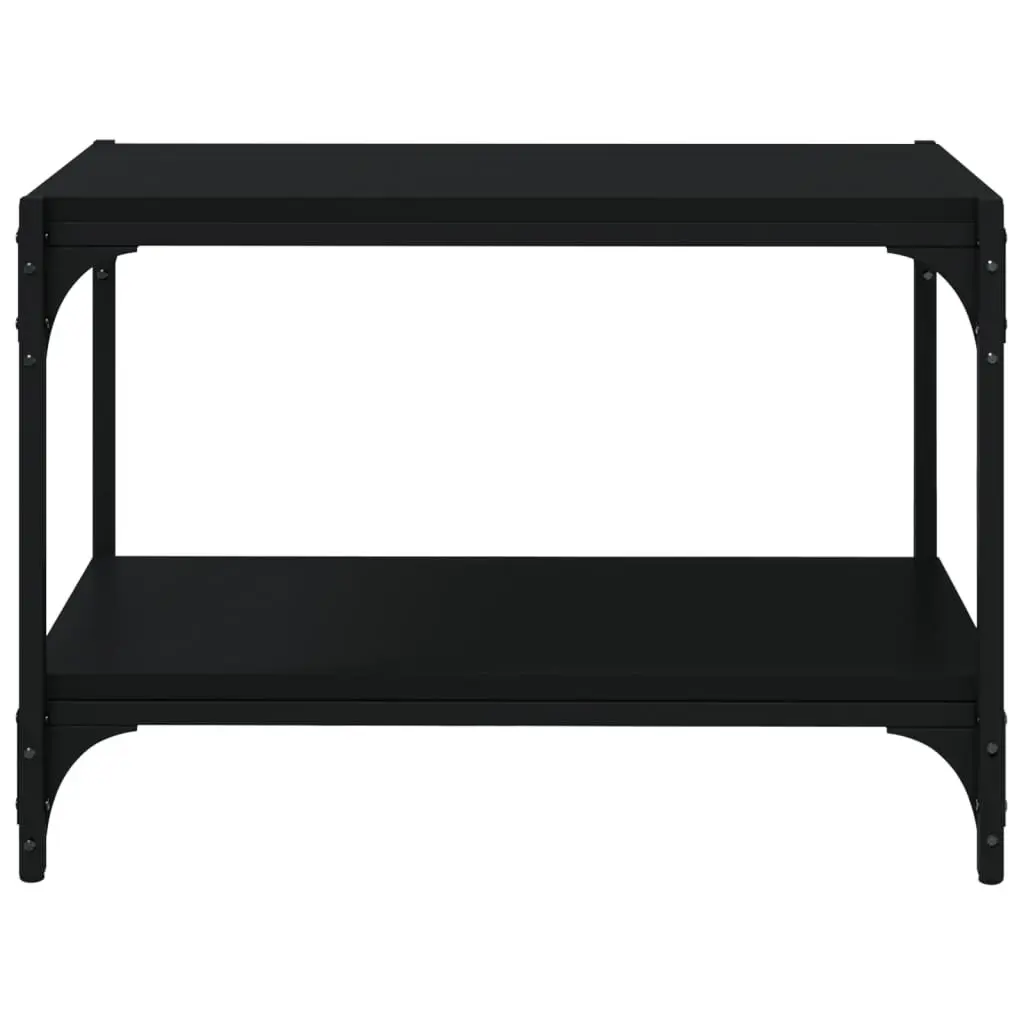 TV Cabinet Black 60x33x41 cm Industrial Style Storage Unit with Shelves