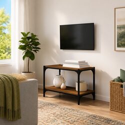 Compact and Durable Brown Oak TV Cabinet 60x33x41 cm