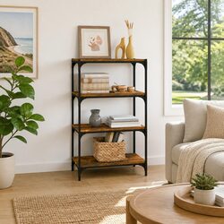 Compact and Stylish 4-Shelf Book Cabinet